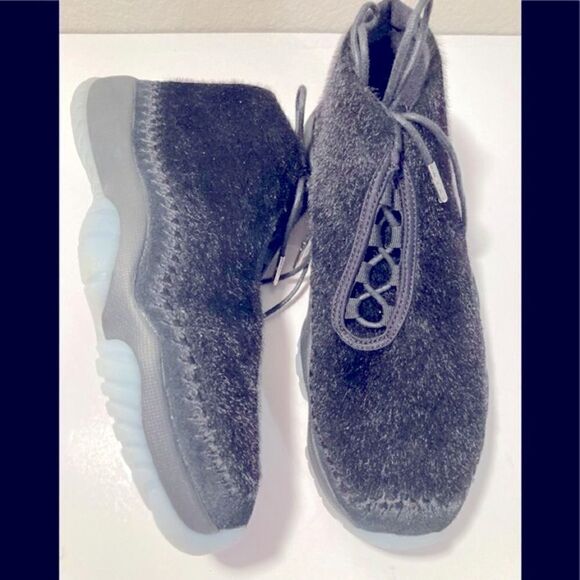 Vintage New Jordan black mohair sneakers - Picture 1 of 7